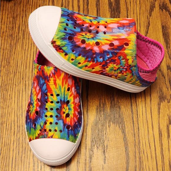 Retro Vibe Kidcore Skechers Rainbow Foam Jelly Clogs Size 10 - Picture 2 of 6